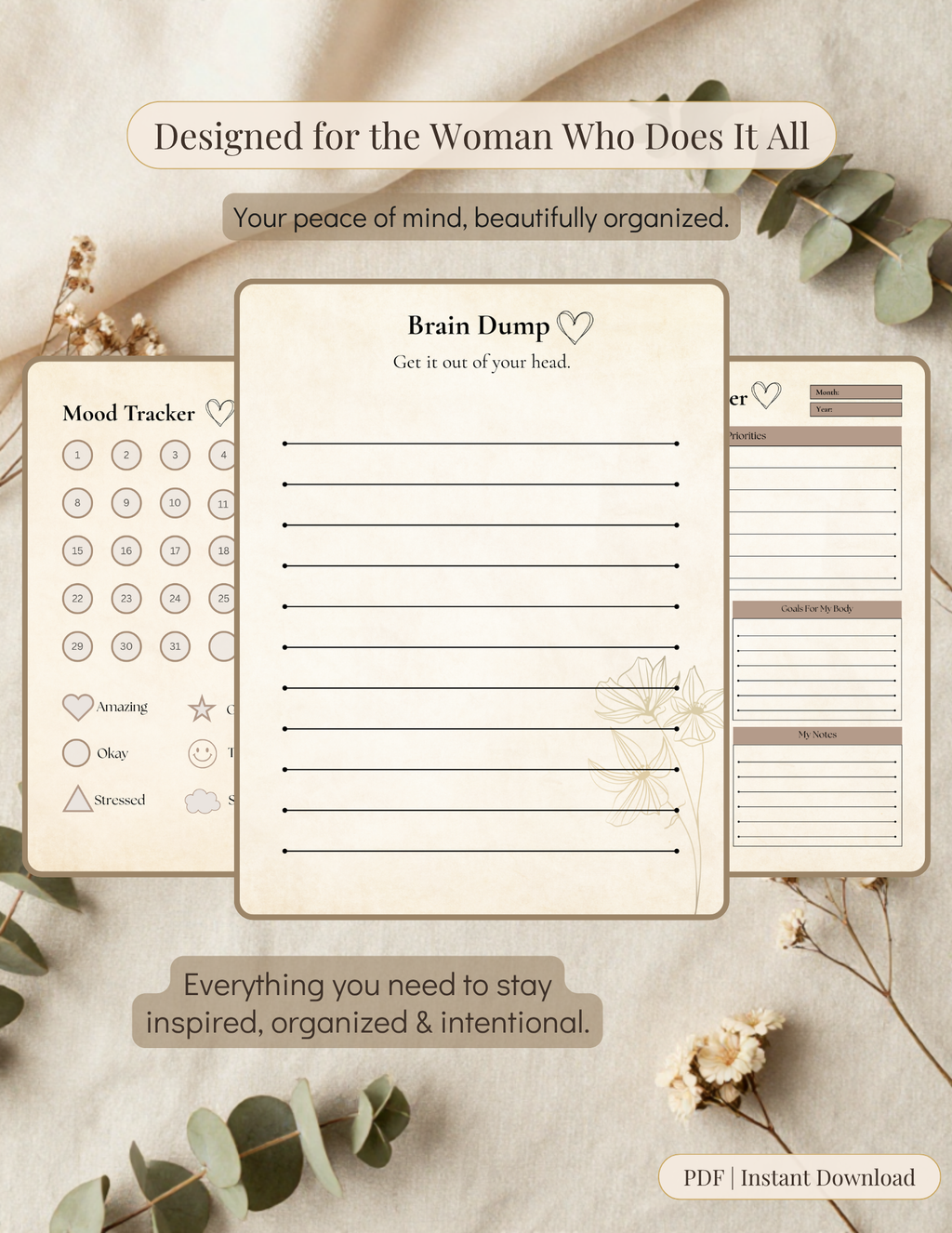 MINIMALIST Self Care Planner