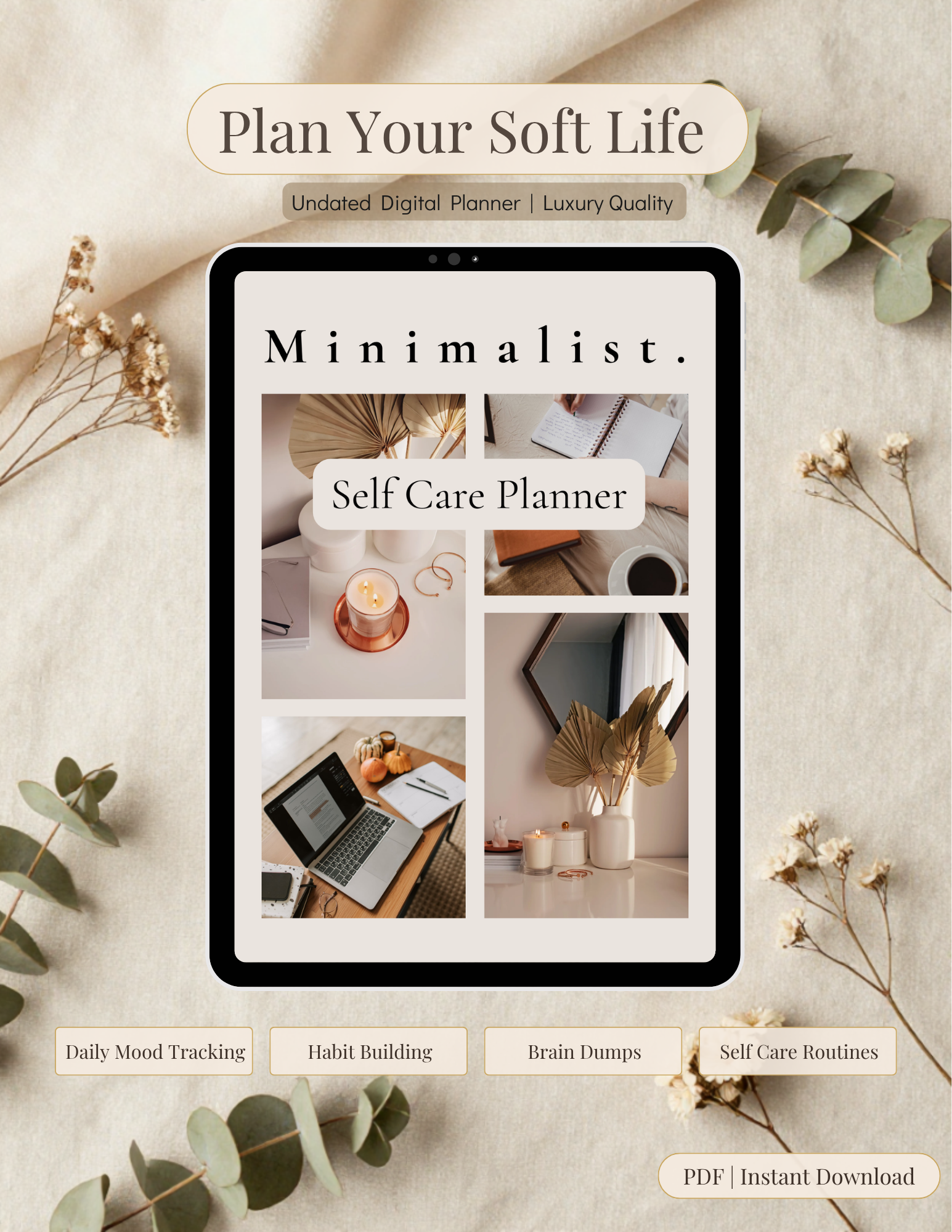 MINIMALIST Self Care Planner